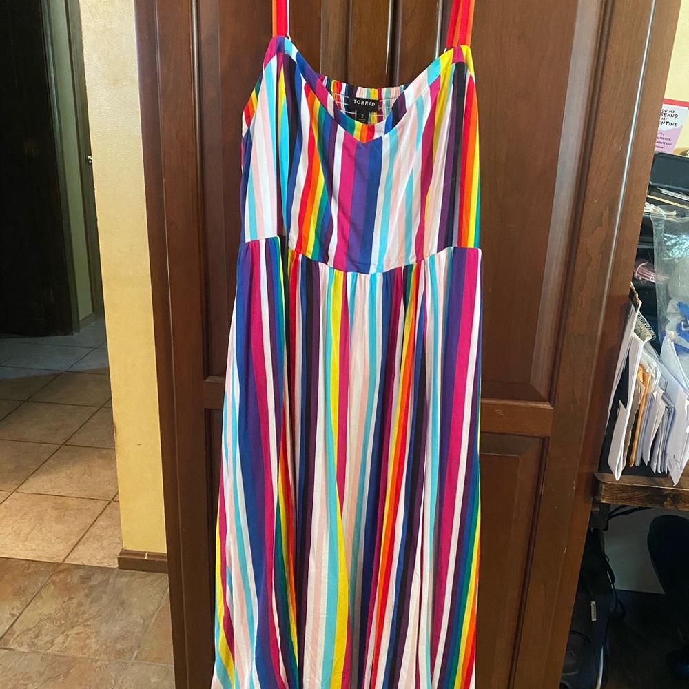 Torrid Multicolor Striped Dress